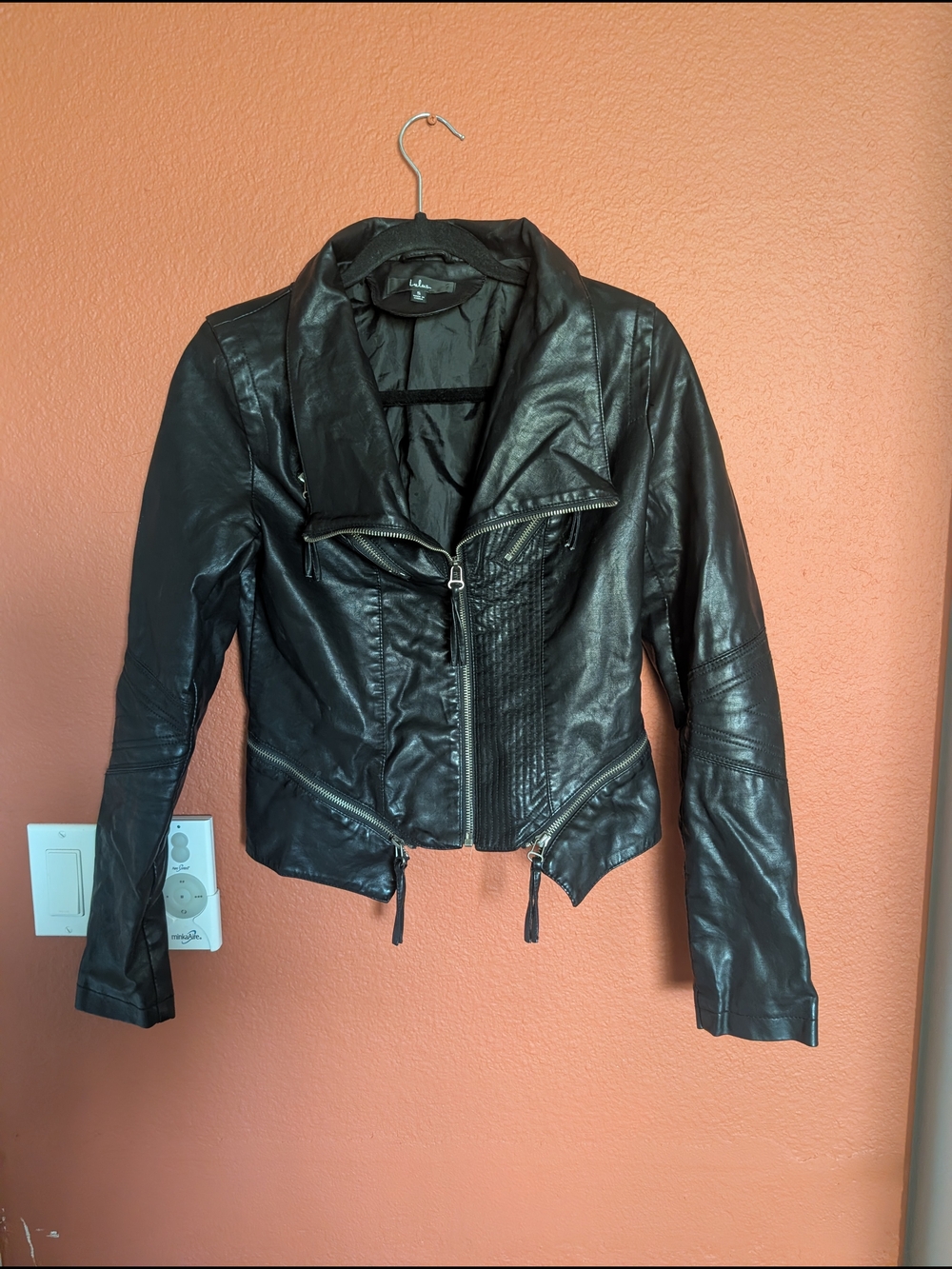 Lulu's Up On A Tuesday Black Vegan Leather Jacket
